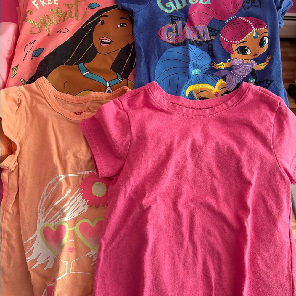 Girls Pink Short-Sleeve Tee - Bright Pink